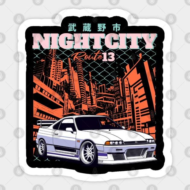 Night City Sticker by TEENIE DESIGN